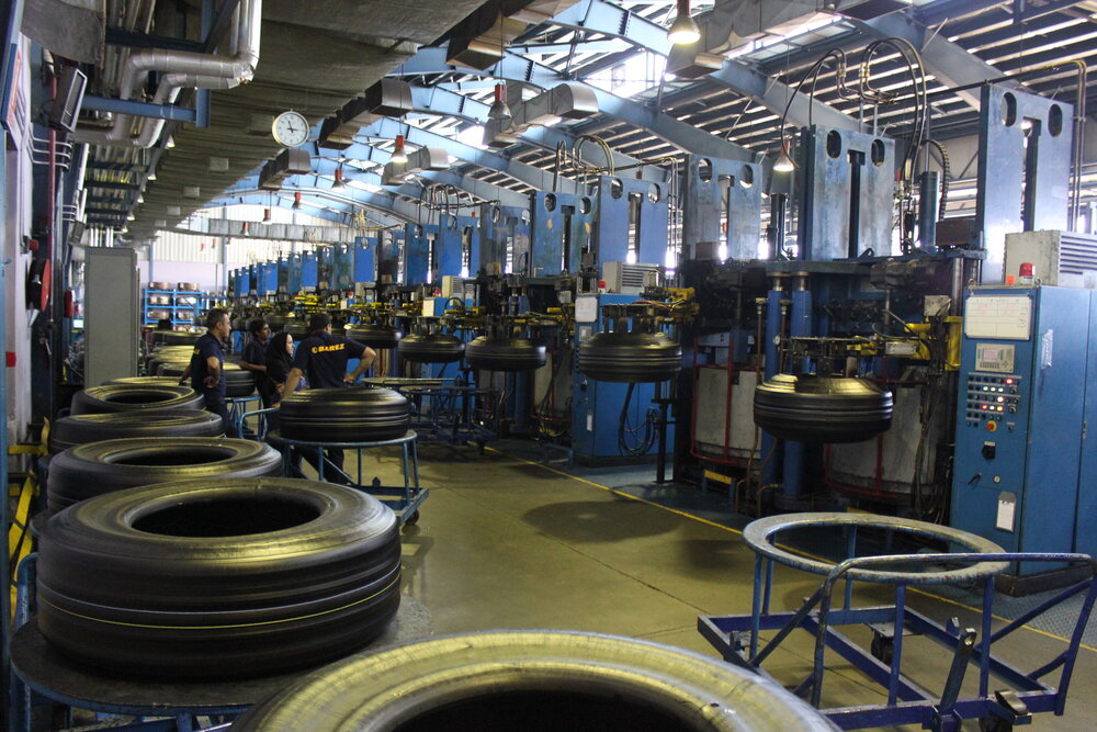 Monthly tire output at nearly 16,000 tons