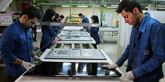Iranian television set production line launched