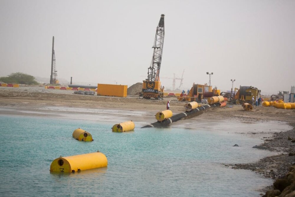 Jask oil terminal’s 1st offshore line’s pipe laying completed