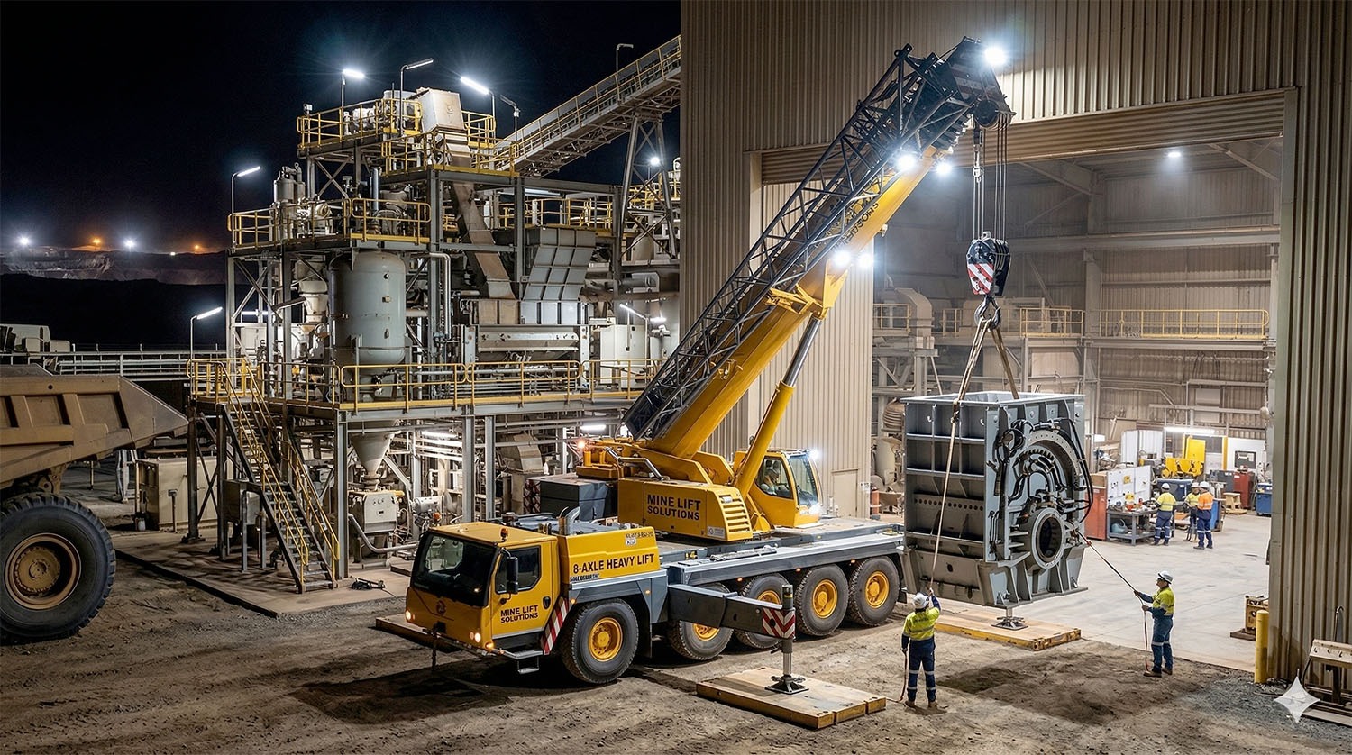 Optimising Heavy Lift Logistics: Strategic Crane Selection for Mine Site Maintenance, Expansion and Shutdowns Optimising Heavy Lift Logistics: Strategic Crane Selection for Mine Site Maintenance, Expansion and Shutdowns
