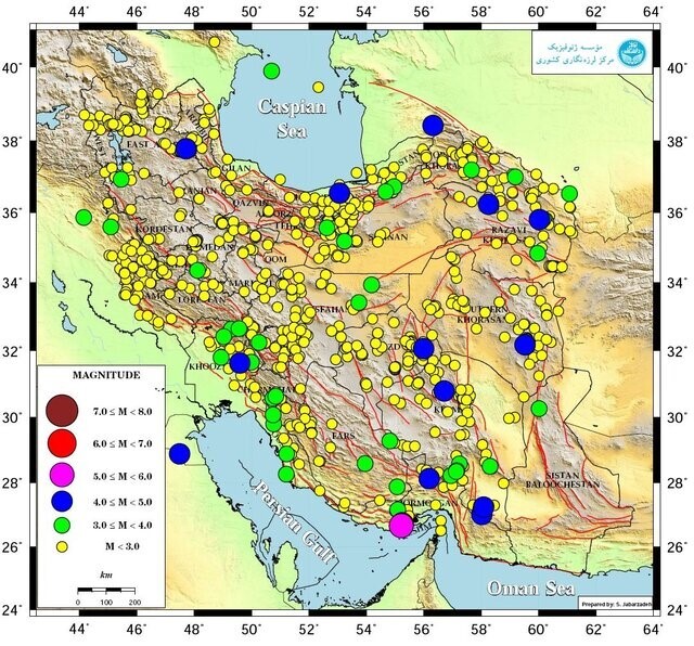 گسل‌های مهم در اطراف ۱۴ کلانشهر کشور؛ ثبت بیش از ۱۷۰۰ زلزله در دو ماه پایانی سال ۹۹