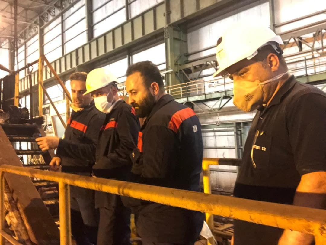 بازدید سرپرست مدیریت عامل شرکت فولاد اکسین از خط تولید
