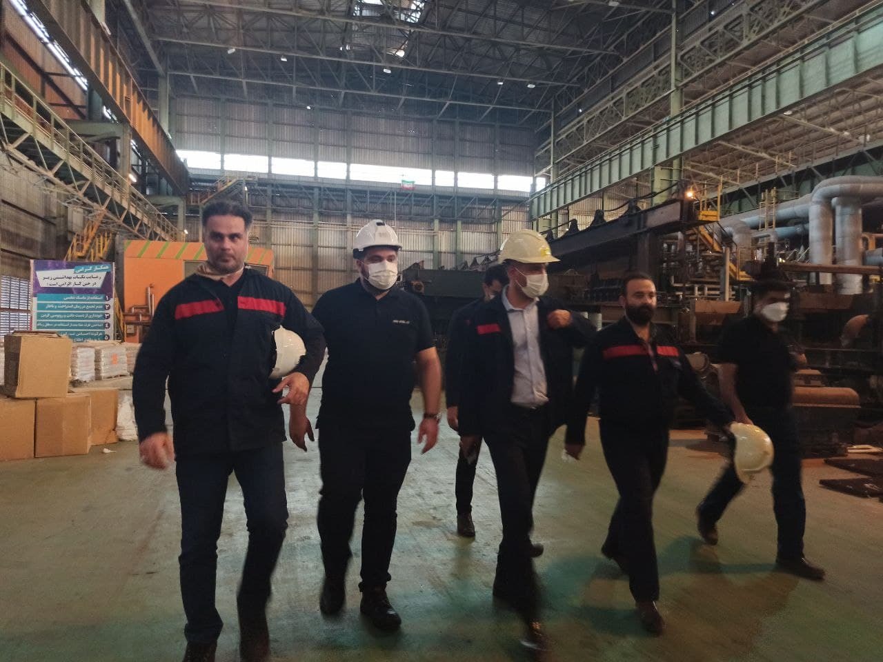 بازدید سرپرست مدیریت عامل شرکت فولاد اکسین از خط تولید