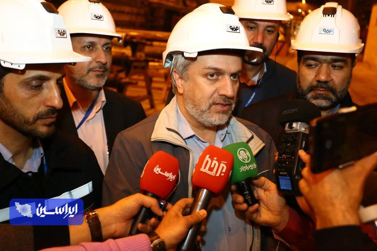 بازدید وزیر صمت از خطوط تولید فولاد مبارکه