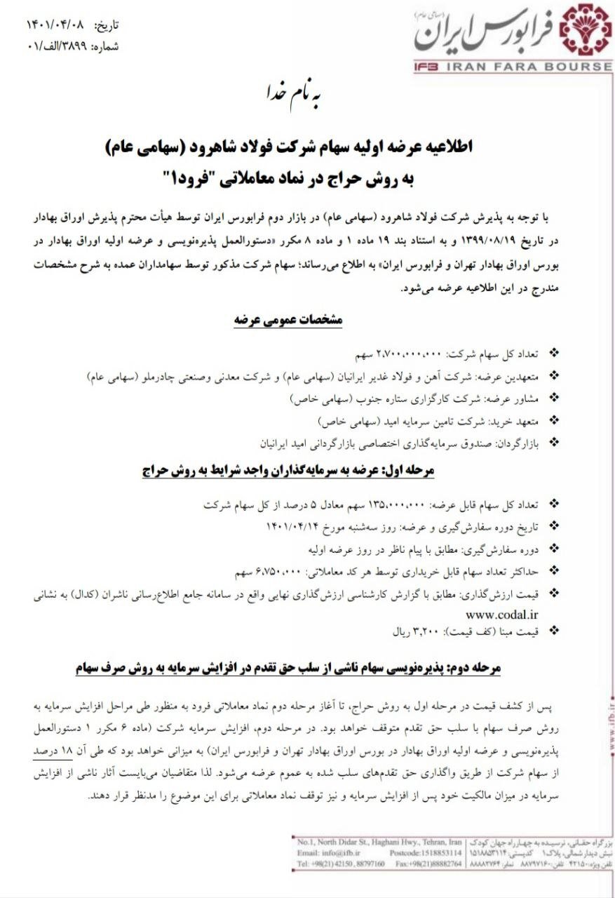 کدام شرکت فولادی عرضه اولیه می‌شود؟