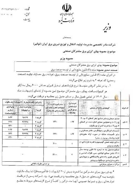آغاز اصلاح یارانه انرژی صنایع انرژی‌بر برای حل ناترازی
