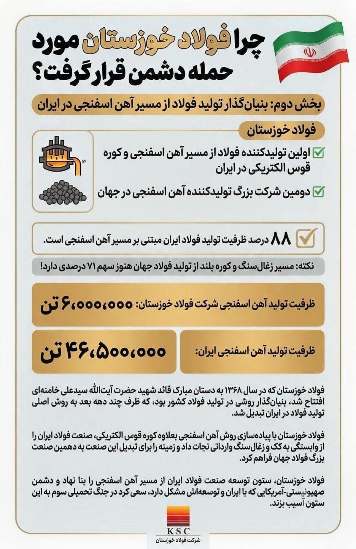 چرا فولاد خوزستان مورد حمله دشمن قرار گرفت؟ (بخش دوم: بنیان‌گذار تولید فولاد از مسیر آهن اسفنجی در ایران)